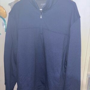 Van Heusen Men's Dark Blue Zip-Up Sweater